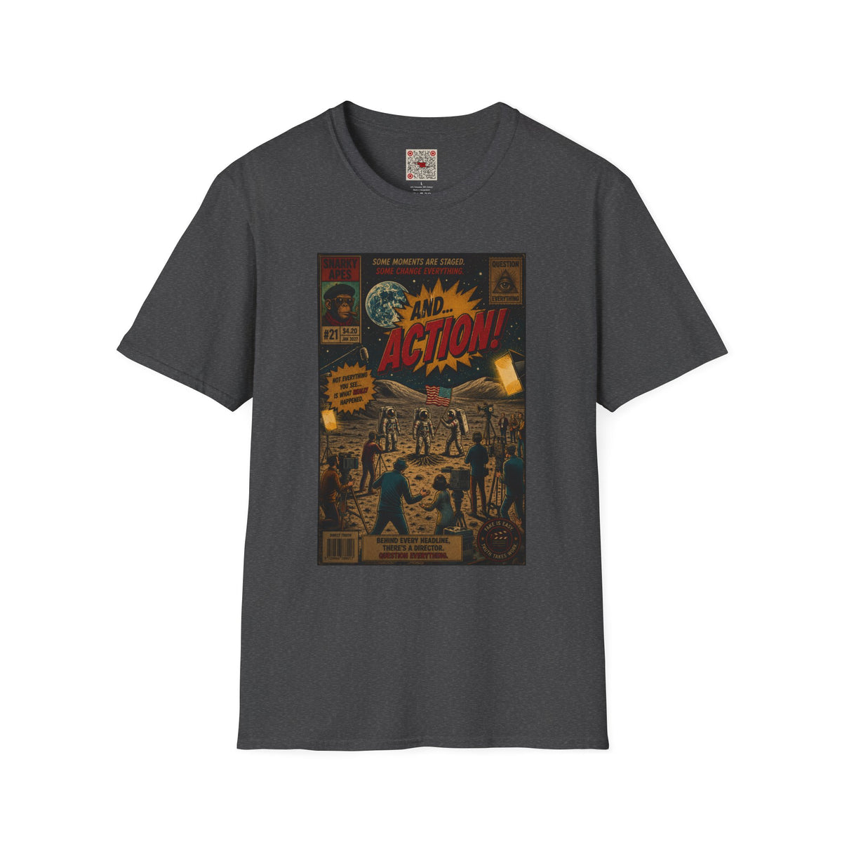 Retro Comic '...And Action!' Graphic T-Shirt