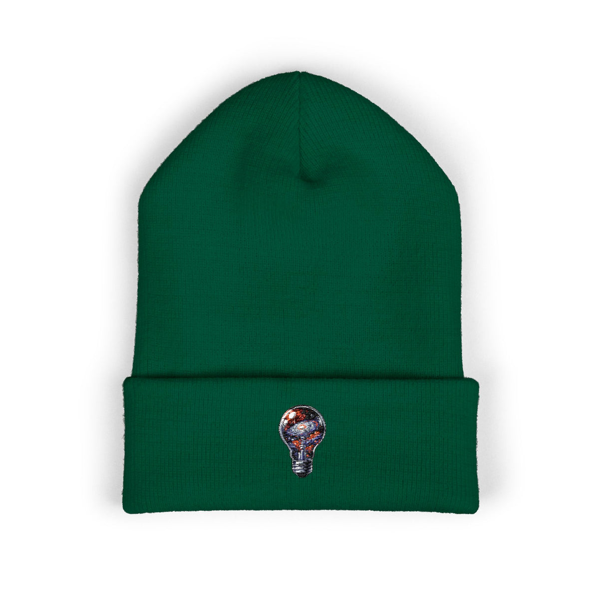 Embroidered Mosaic Lightbulb Cuffed Beanie