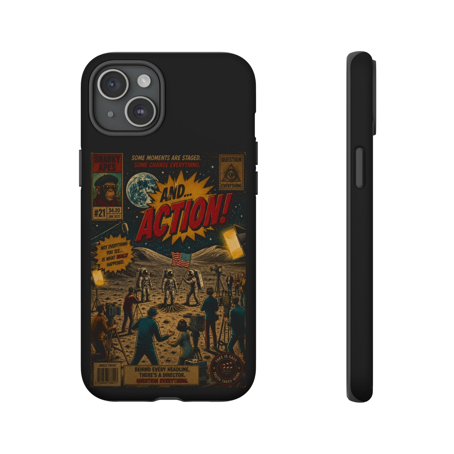 Retro Sci‑Fi 'And... Action!' Phone Case