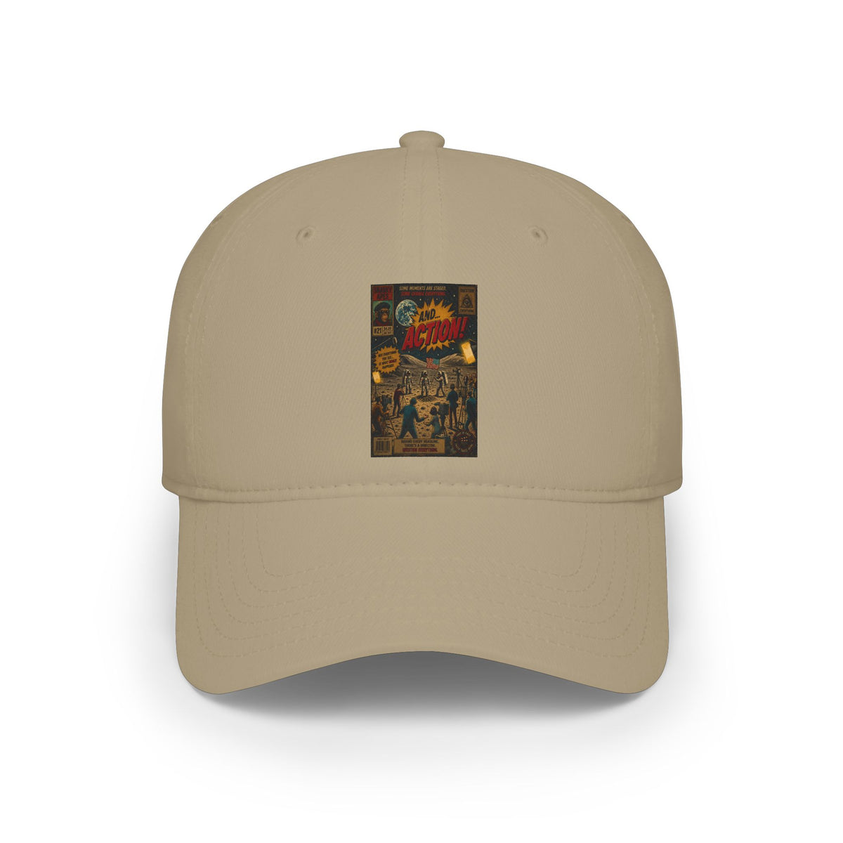 Vintage Comic Poster Baseball Cap — Retro Superhero Graphic Low-Profile Hat
