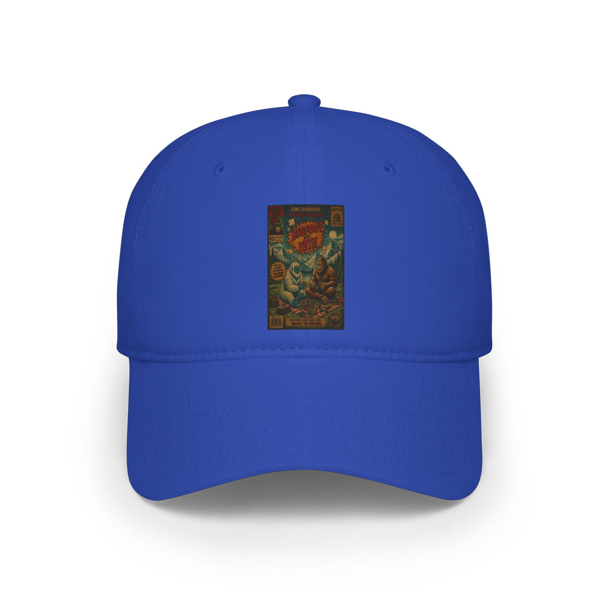 Vintage Floral Skull Baseball Cap — Low Profile Red Hat