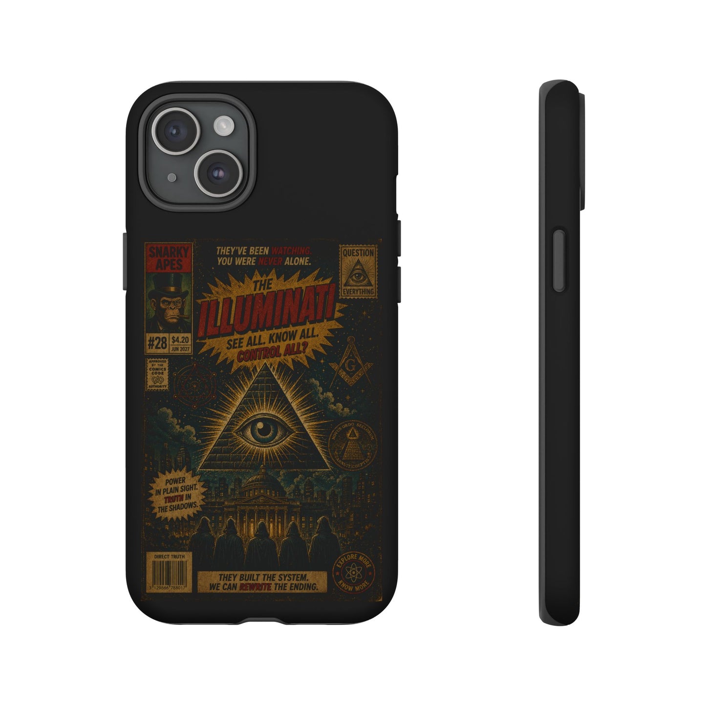 Illuminati Vintage Eye Phone Case — Occult Conspiracy Graphic iPhone Cover