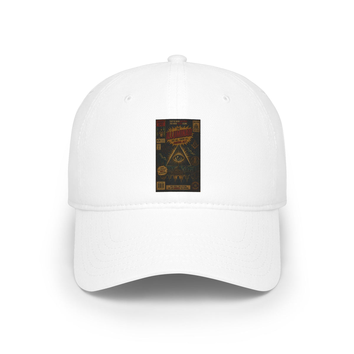 Low Profile Baseball Cap — Vintage Illuminati Poster Design
