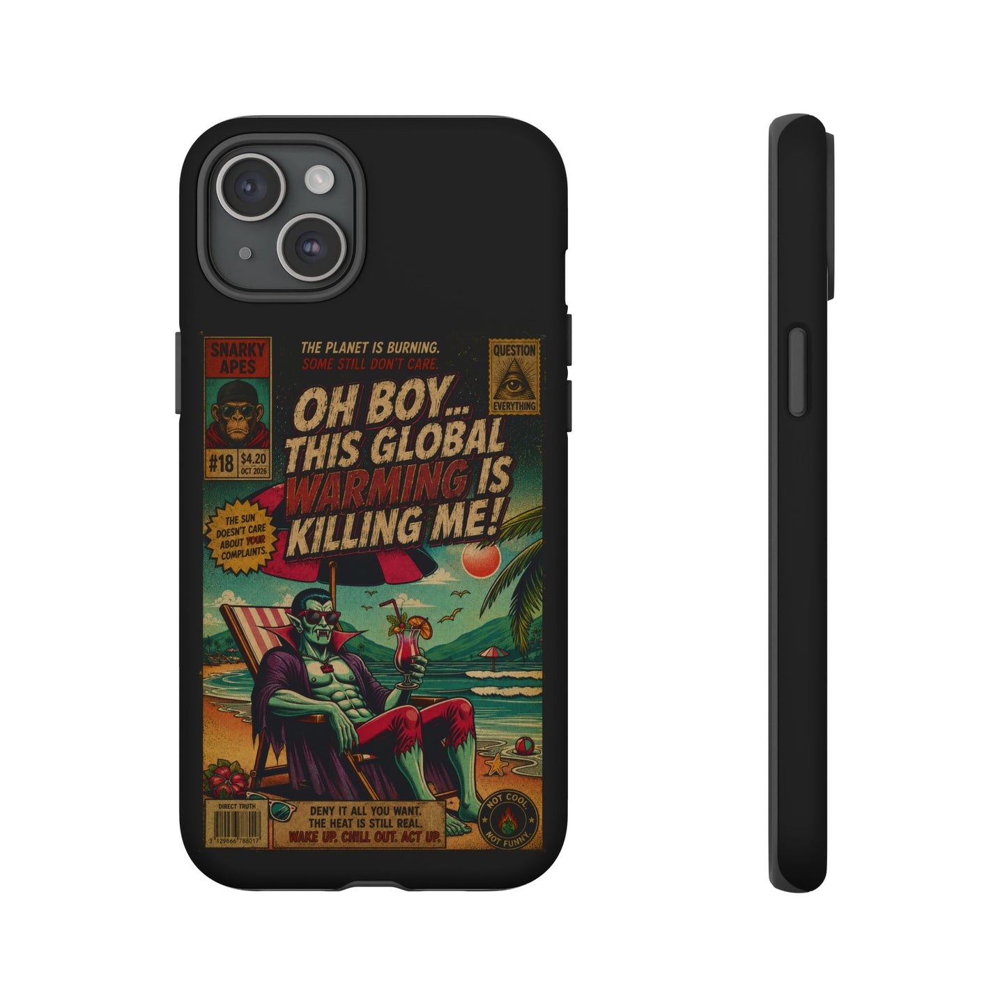 Phone Case — Retro Comic 'Oh Boy... This Global Warming Is Killing Me!'