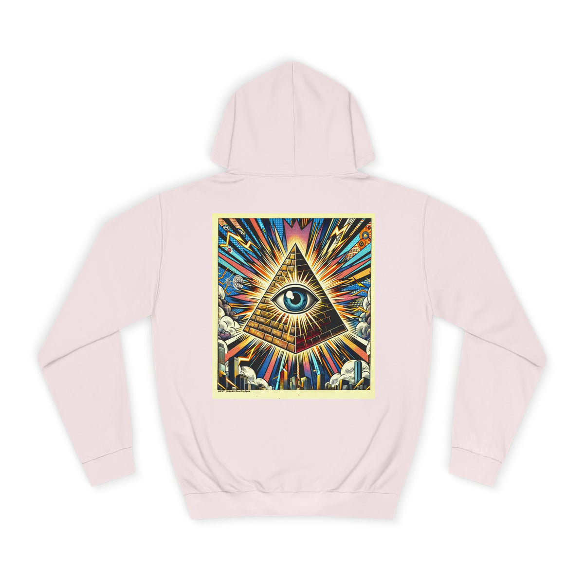 All-Seeing Pyramid Hoodie — Vintage Illuminated Eye Graphic
