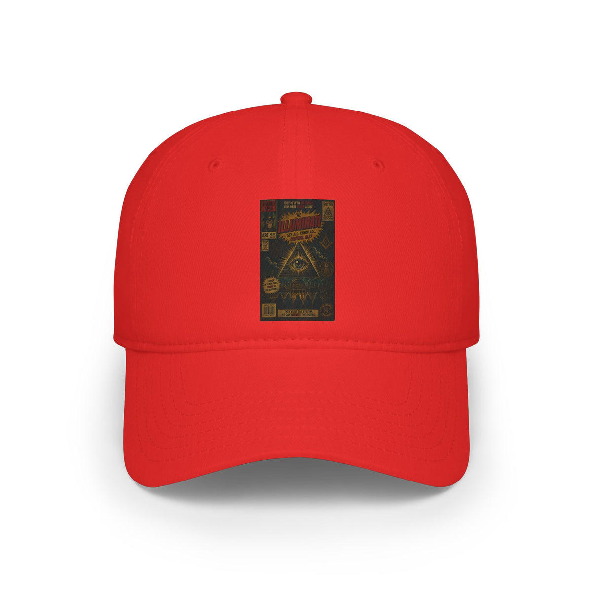 Low Profile Baseball Cap — Vintage Illuminati Poster Design