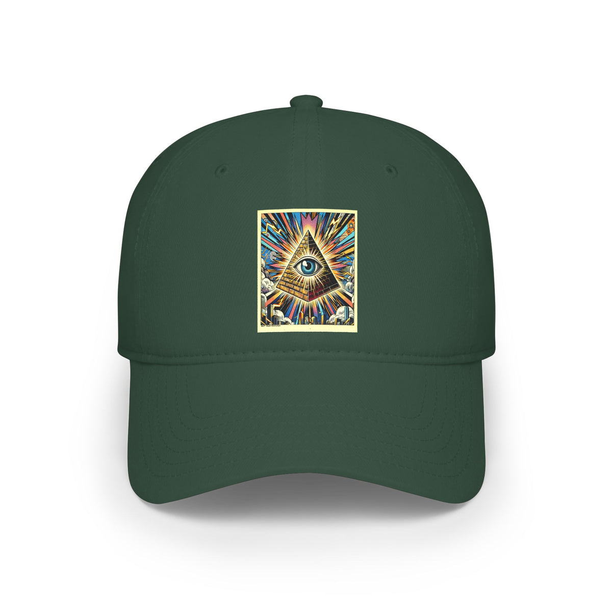 All-Seeing Eye Low Profile Baseball Cap — Mystic Pyramid Symbol Hat