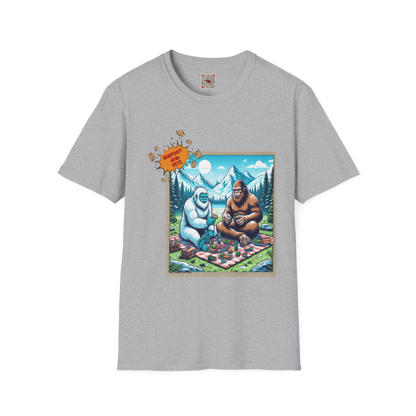 T-Shirt — "Wonderin' Wet?" Bigfoot & Yeti Picnic Graphic Tee
