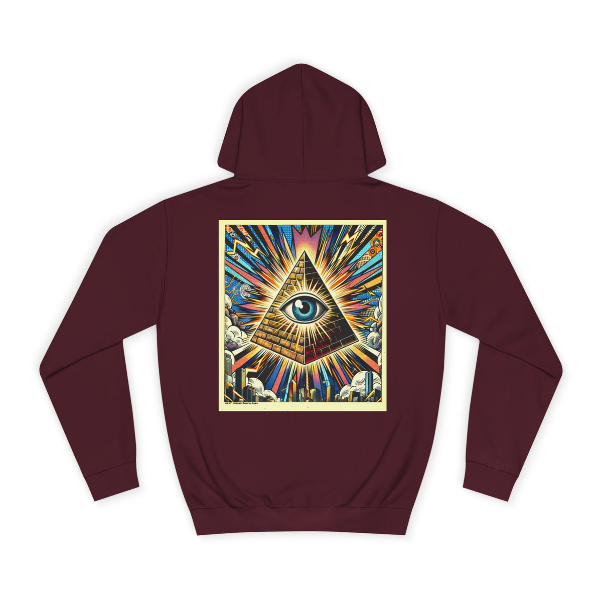 All-Seeing Pyramid Hoodie — Vintage Illuminated Eye Graphic