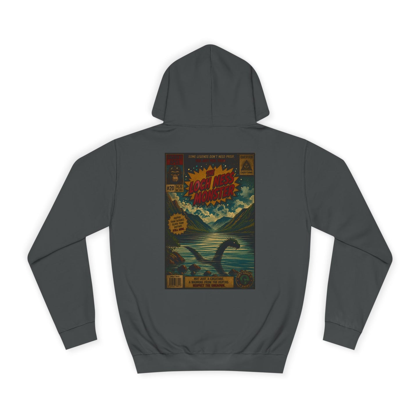 Vintage Adventure Hoodie — Retro Sea Monster Poster Graphic