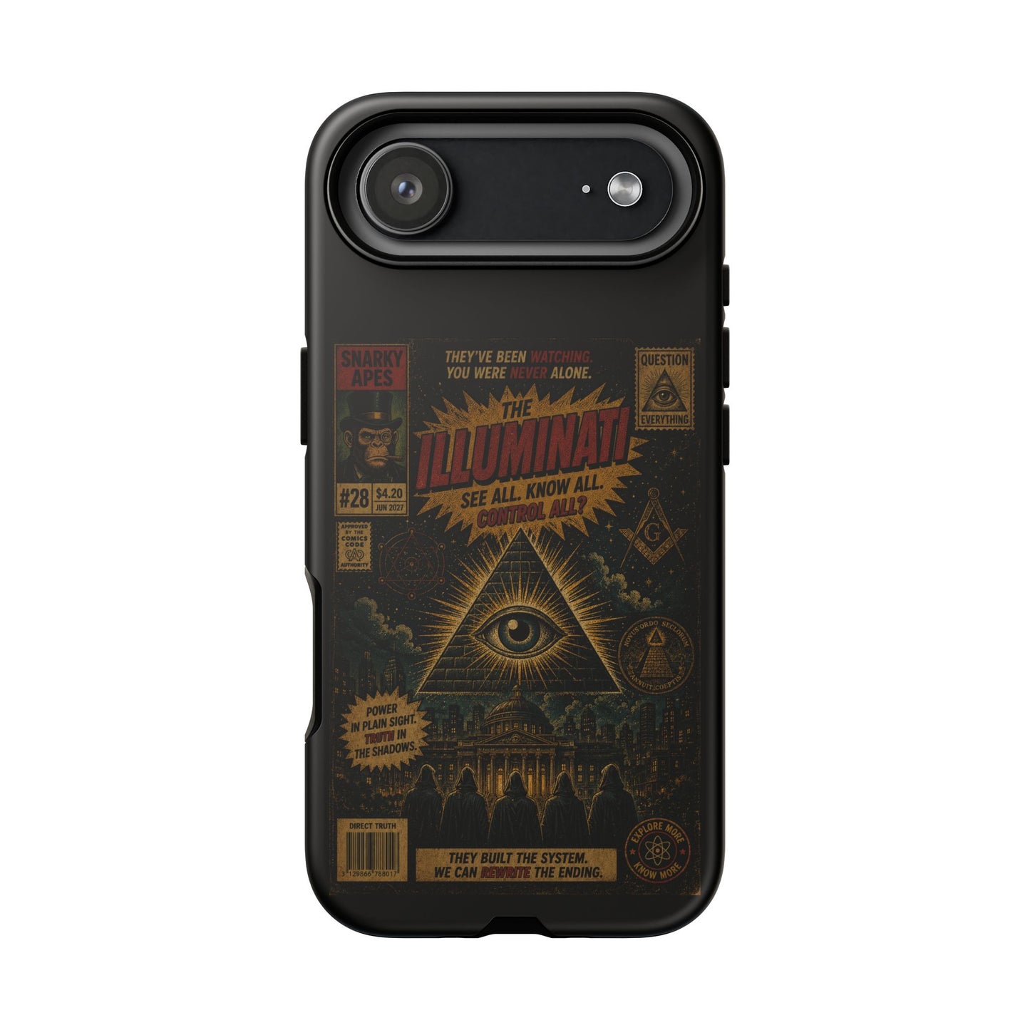 Illuminati Vintage Eye Phone Case — Occult Conspiracy Graphic iPhone Cover