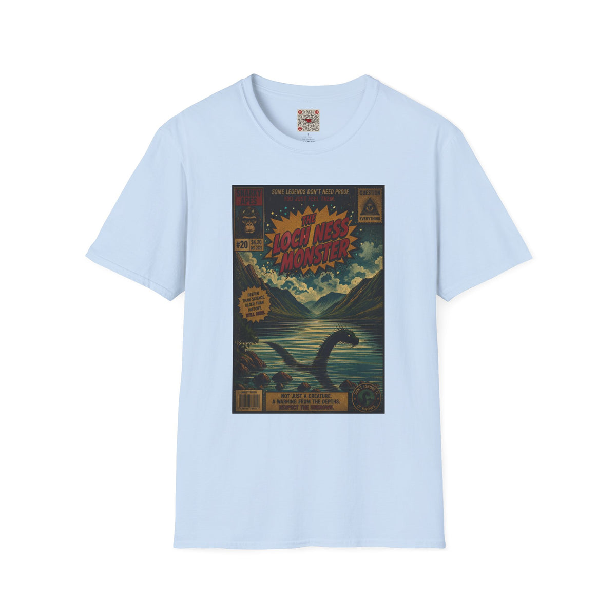 Loch Ness Monster Retro Poster T-Shirt