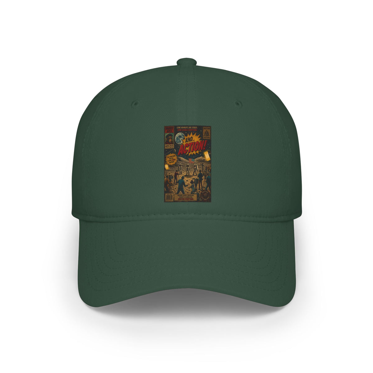 Vintage Comic Poster Baseball Cap — Retro Superhero Graphic Low-Profile Hat