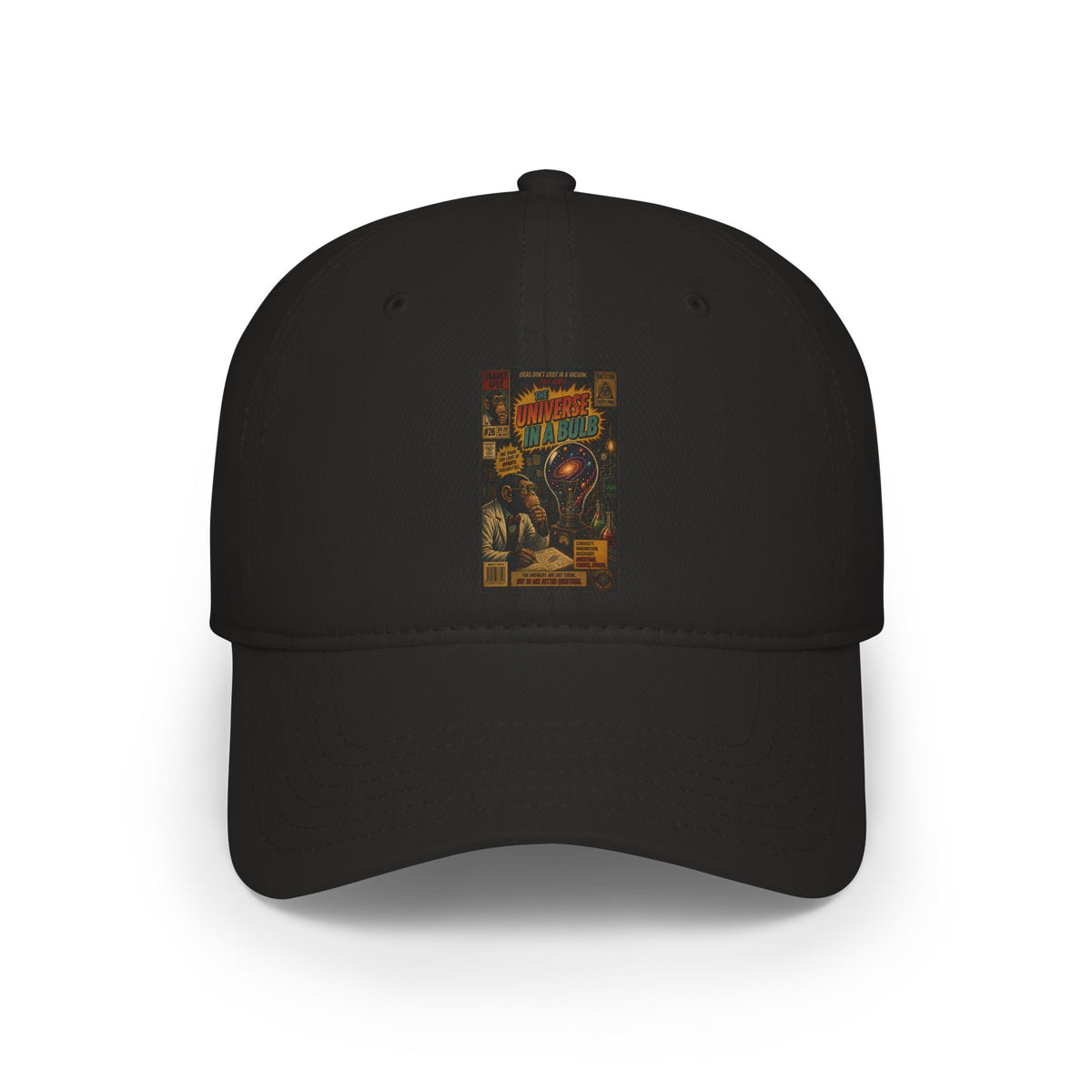 Retro Comic Skull Graphic Cap — Vintage Horror Poster Baseball Hat