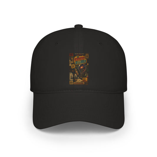 Retro Comic Skull Graphic Cap — Vintage Horror Poster Baseball Hat