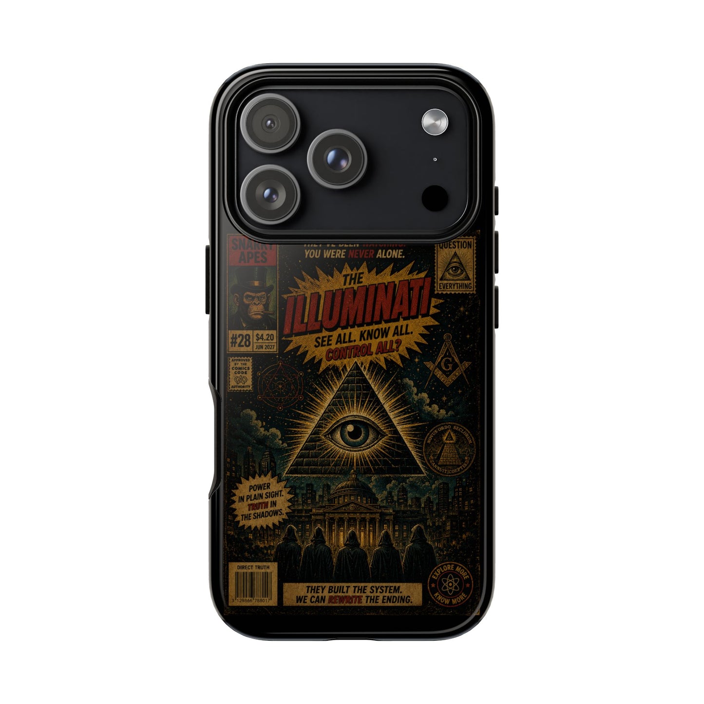 Illuminati Vintage Eye Phone Case — Occult Conspiracy Graphic iPhone Cover