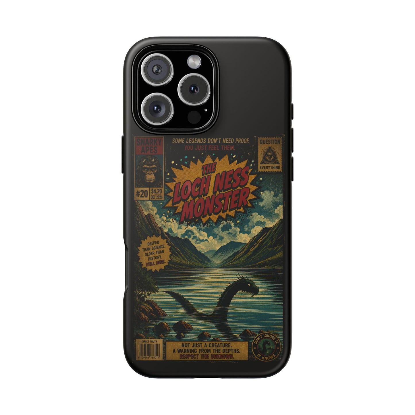 Phone Case — Retro 'Loch Ness Monster' Comic Art Protective Cover