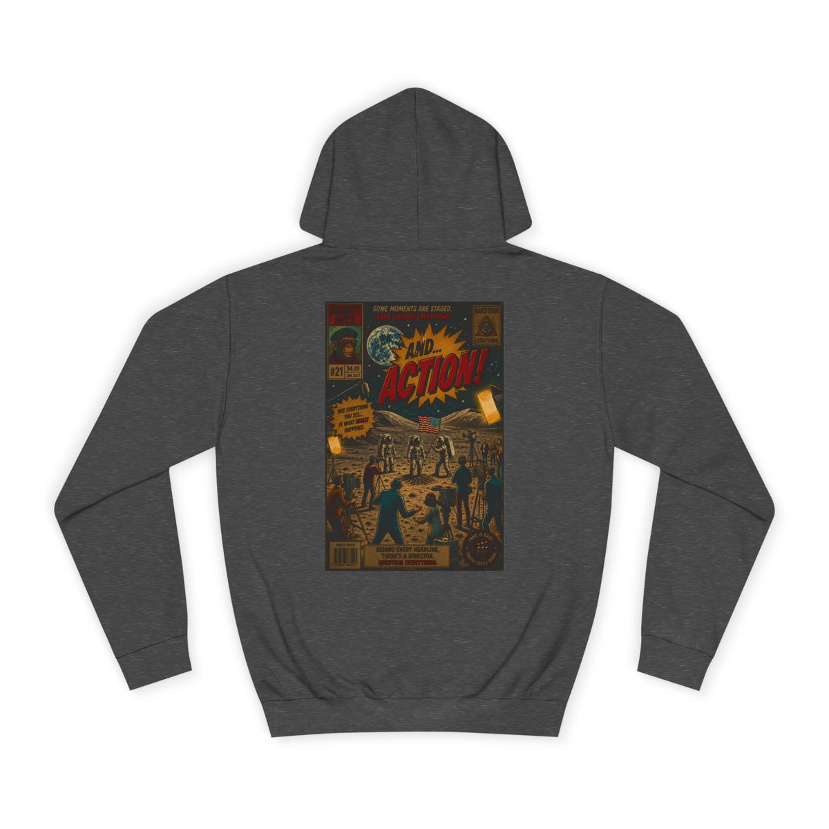 Vintage Comic Cover Hoodie – Retro 'Action' Graphic Pullover