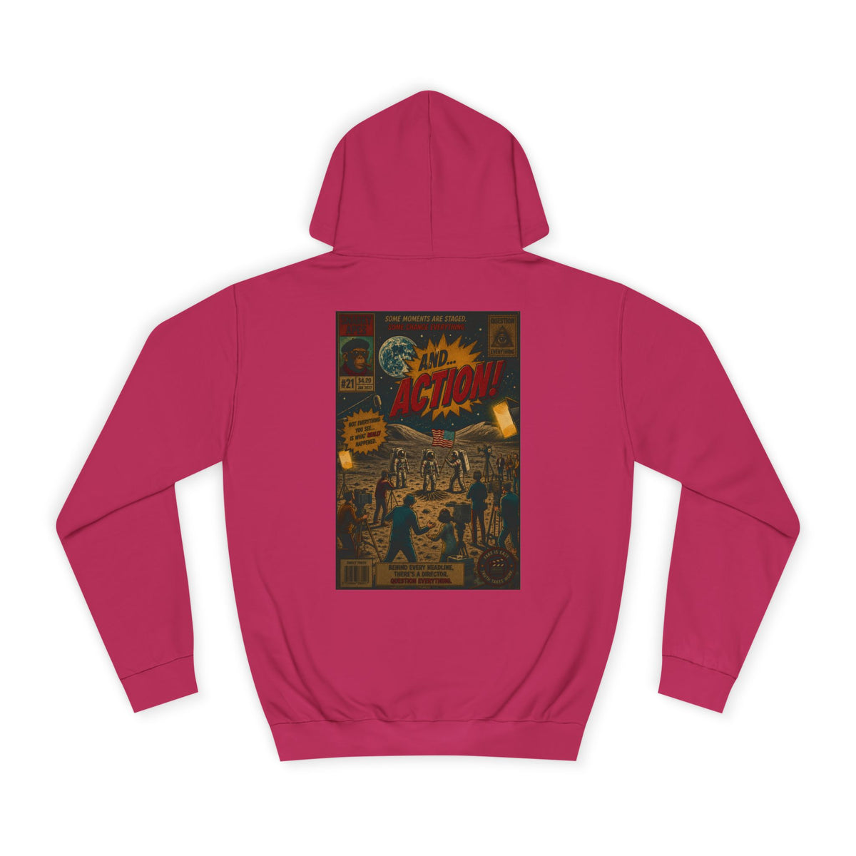 Vintage Comic Cover Hoodie – Retro 'Action' Graphic Pullover