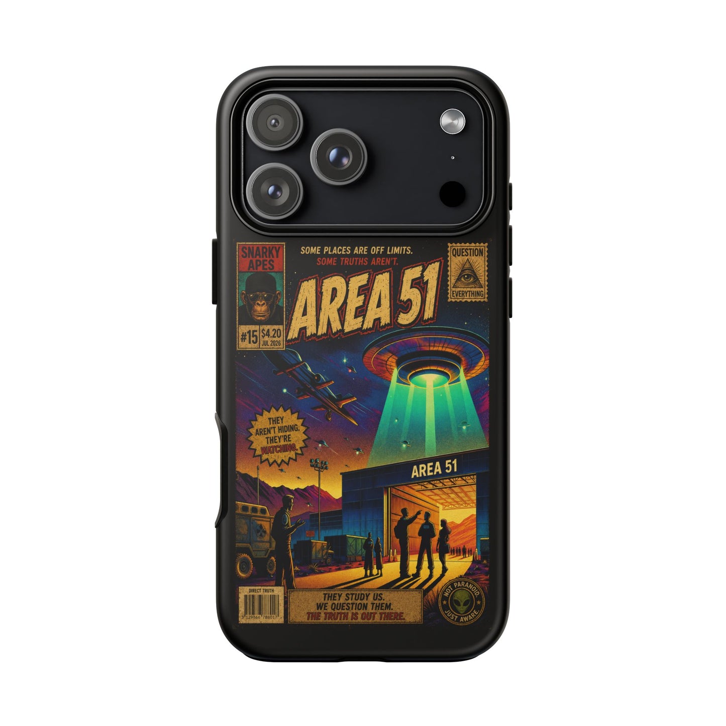 Area 51 Retro UFO Phone Case