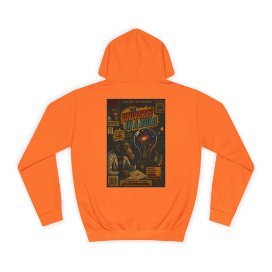 Retro Sci‑Fi 'Universe in a Bulb' Hoodie — Vintage Comic Back Print