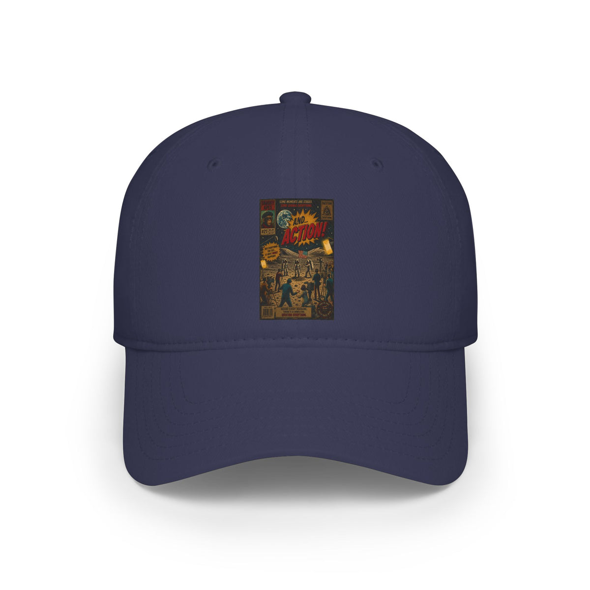 Vintage Comic Poster Baseball Cap — Retro Superhero Graphic Low-Profile Hat