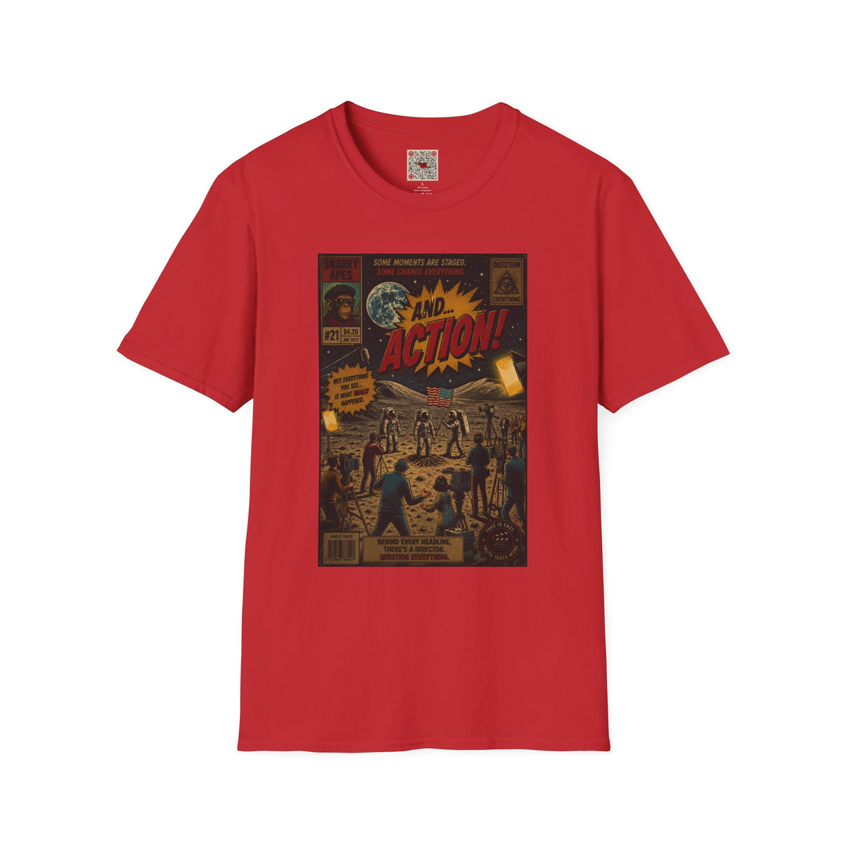 Retro Comic '...And Action!' Graphic T-Shirt