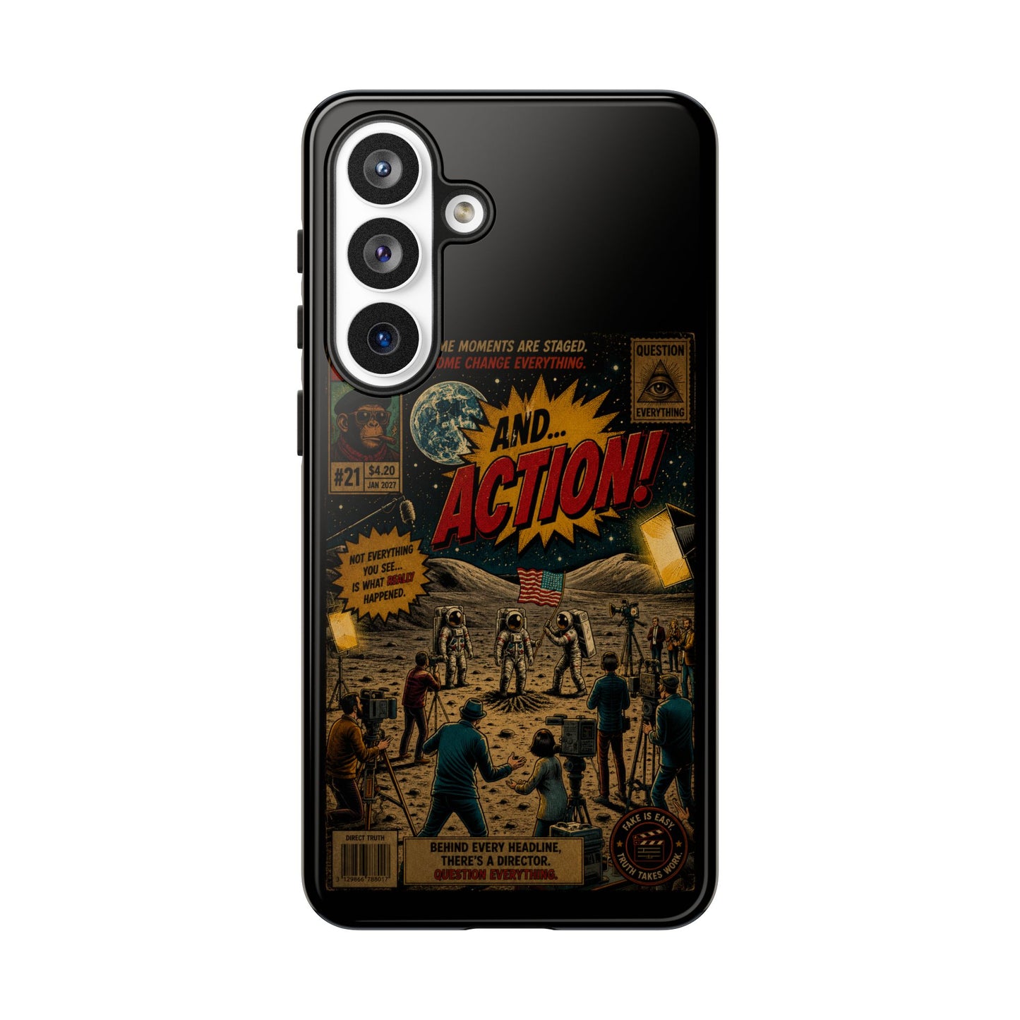 Retro Sci‑Fi 'And... Action!' Phone Case