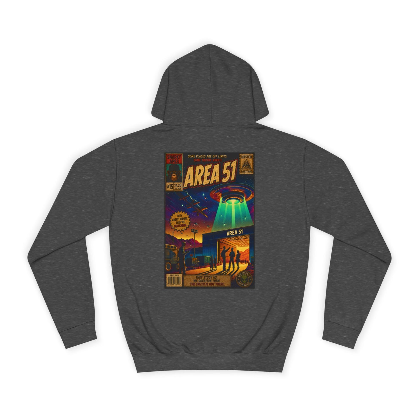 Area 51 Hoodie – Retro UFO Poster Pullover