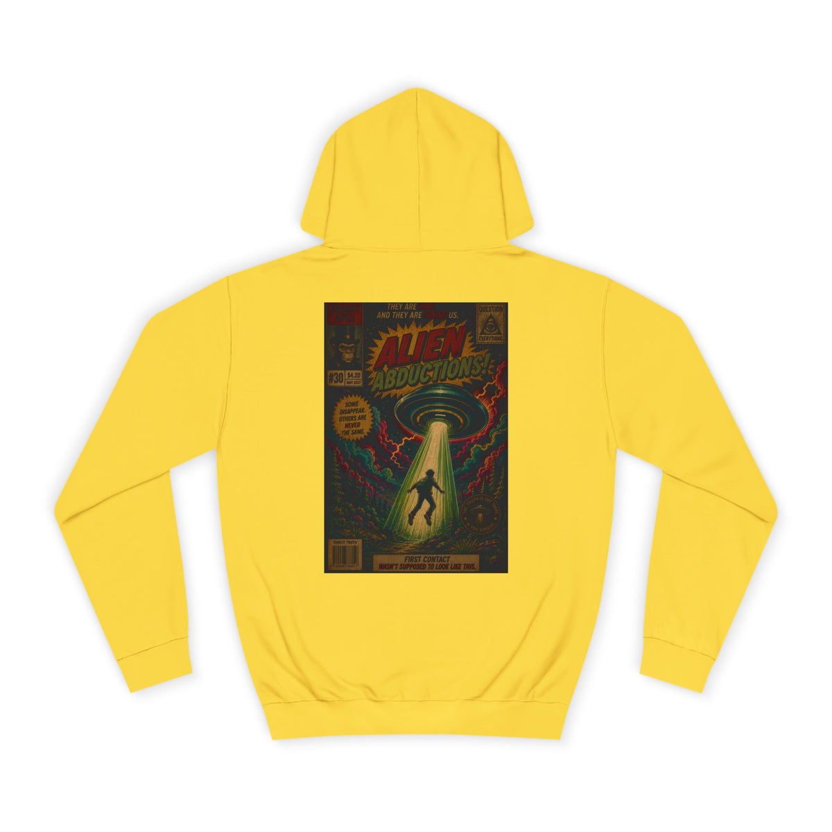 Alien Abduction Vintage Comic Hoodie