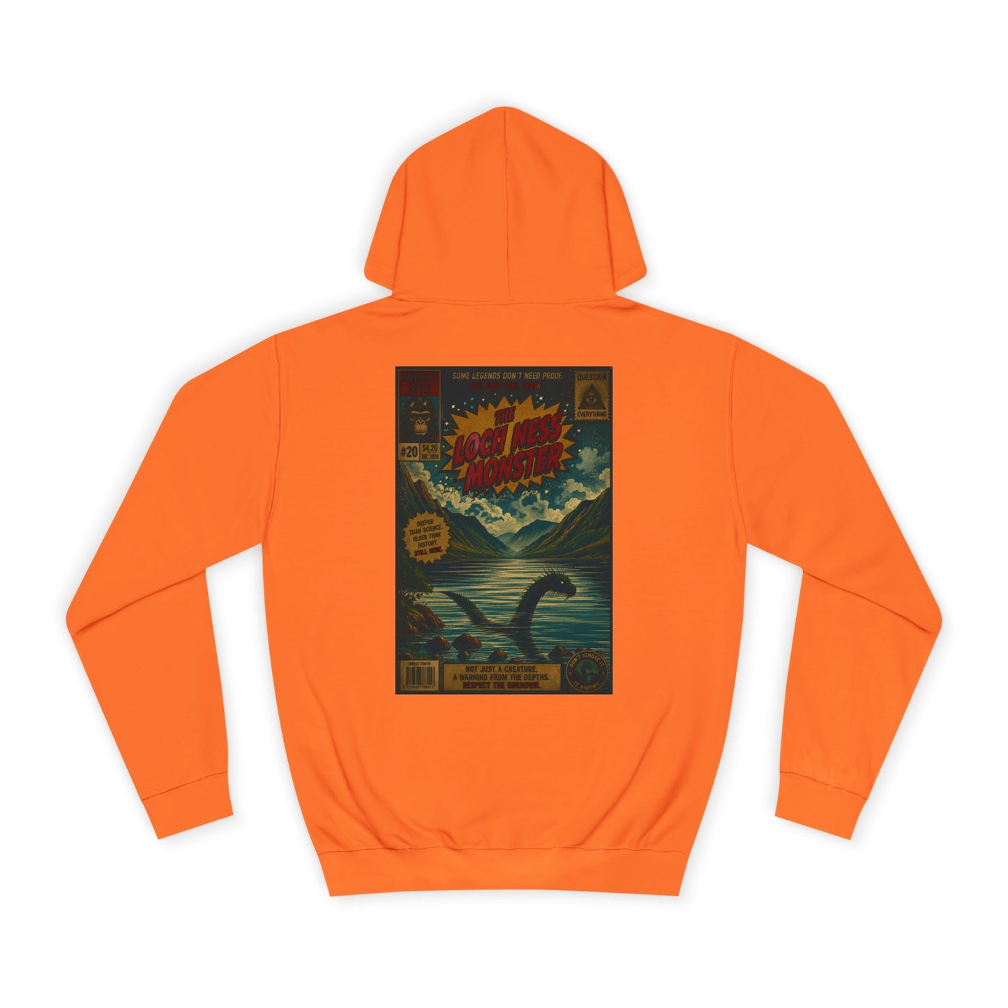 Vintage Adventure Hoodie — Retro Sea Monster Poster Graphic