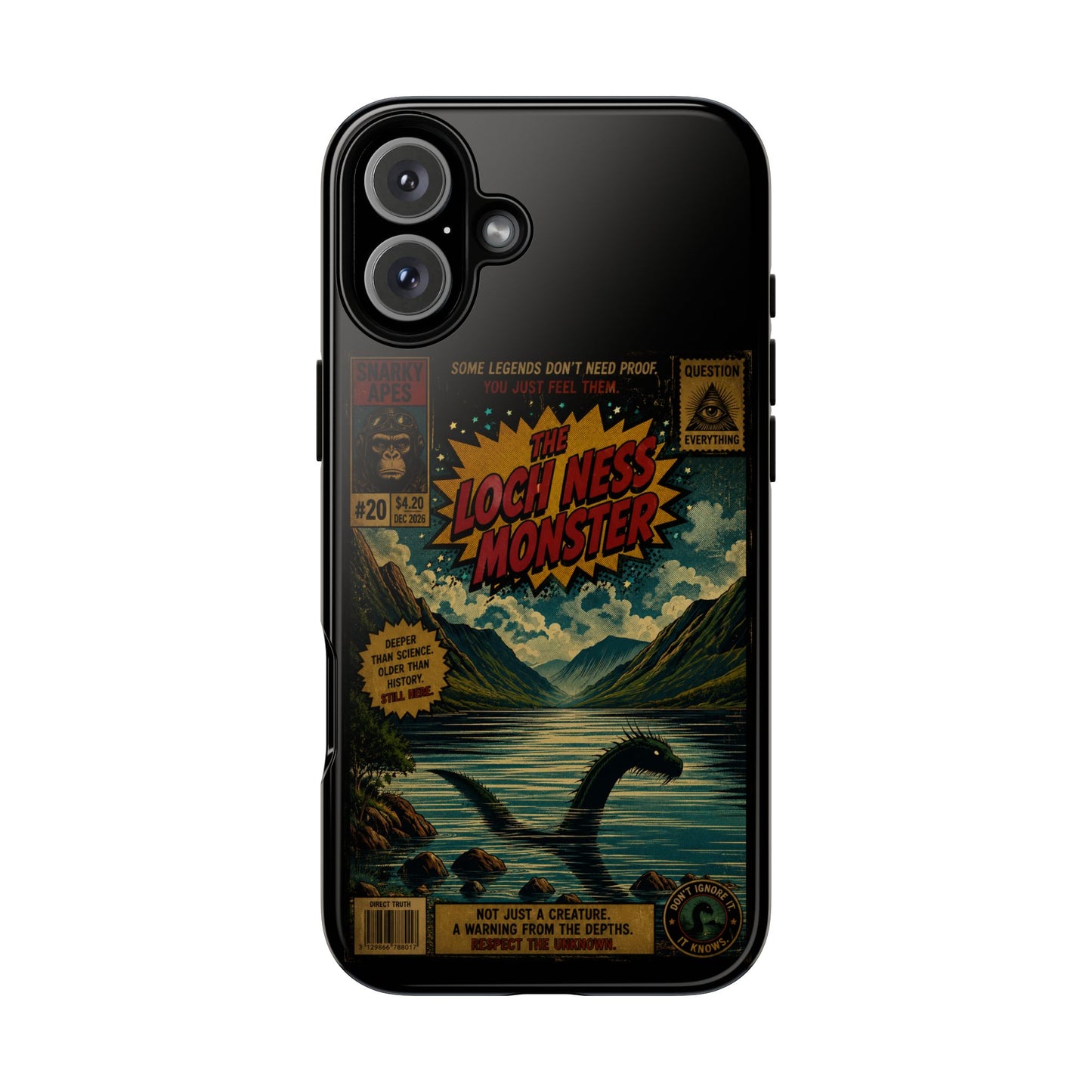 Phone Case — Retro 'Loch Ness Monster' Comic Art Protective Cover