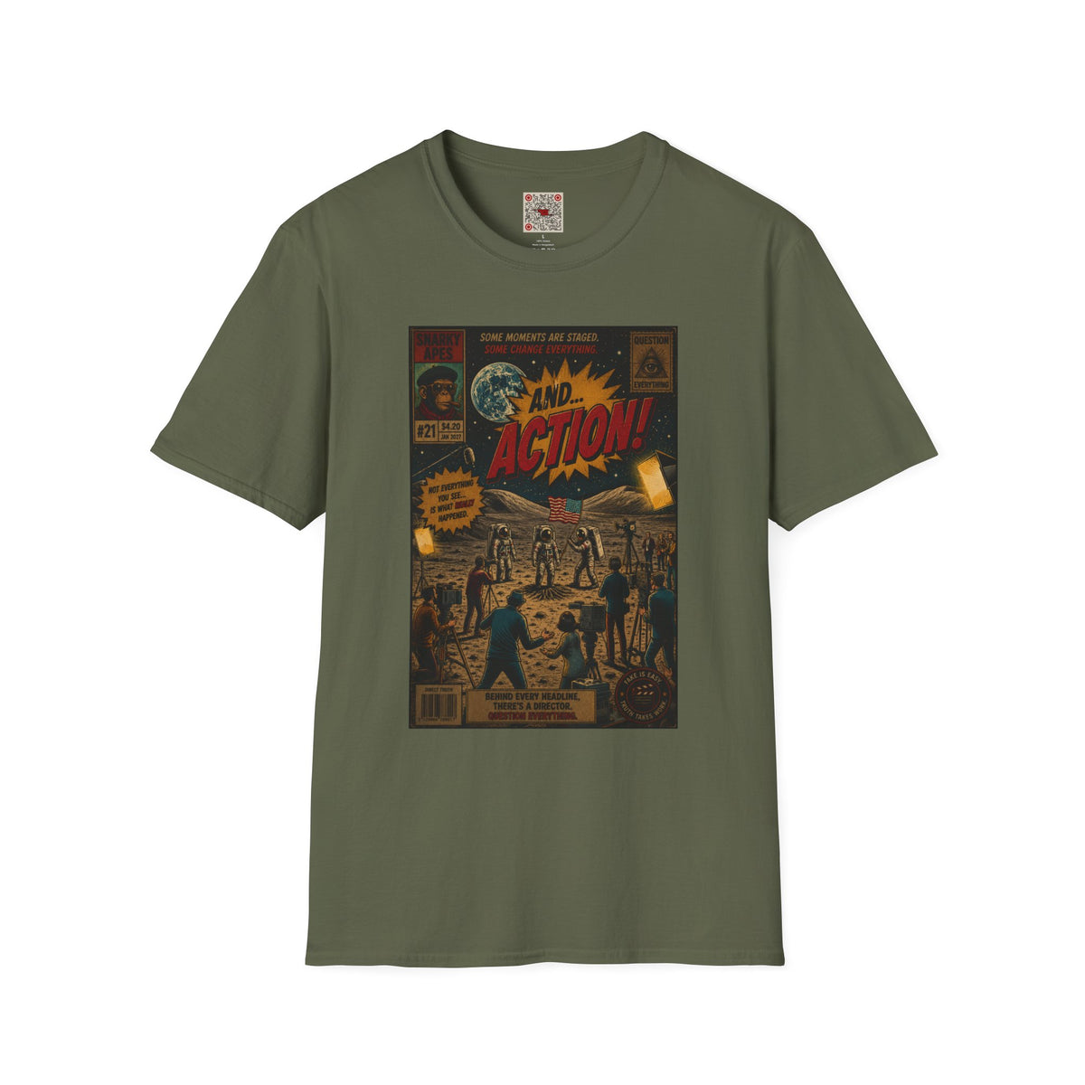 Retro Comic '...And Action!' Graphic T-Shirt