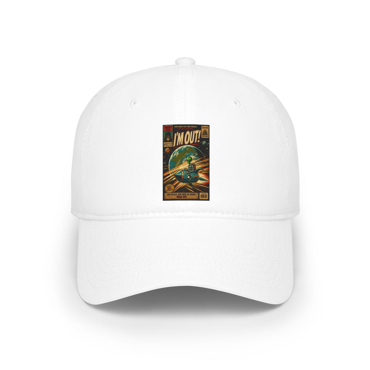 Retro Sci‑Fi "I'M OUT" Baseball Cap