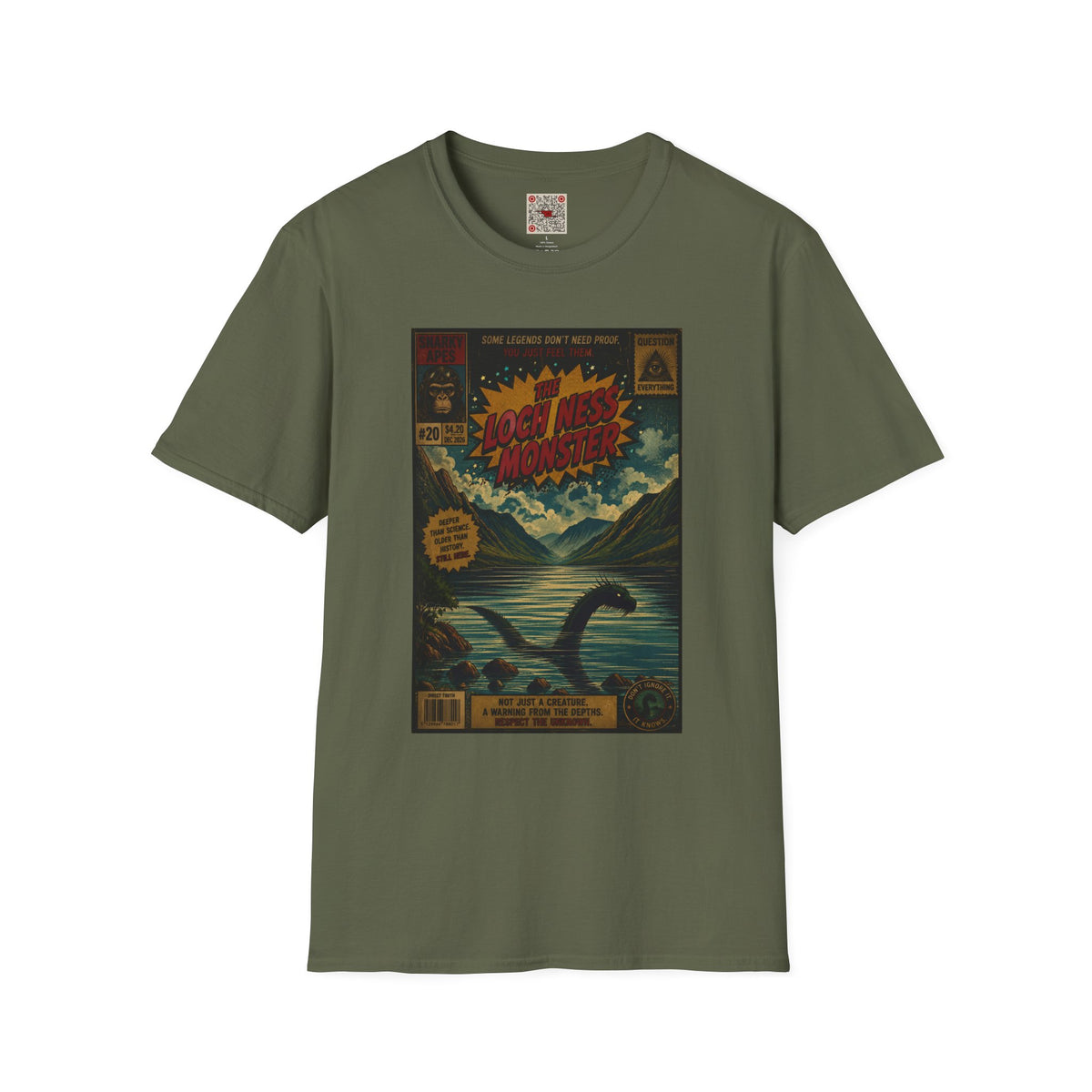 Loch Ness Monster Retro Poster T-Shirt