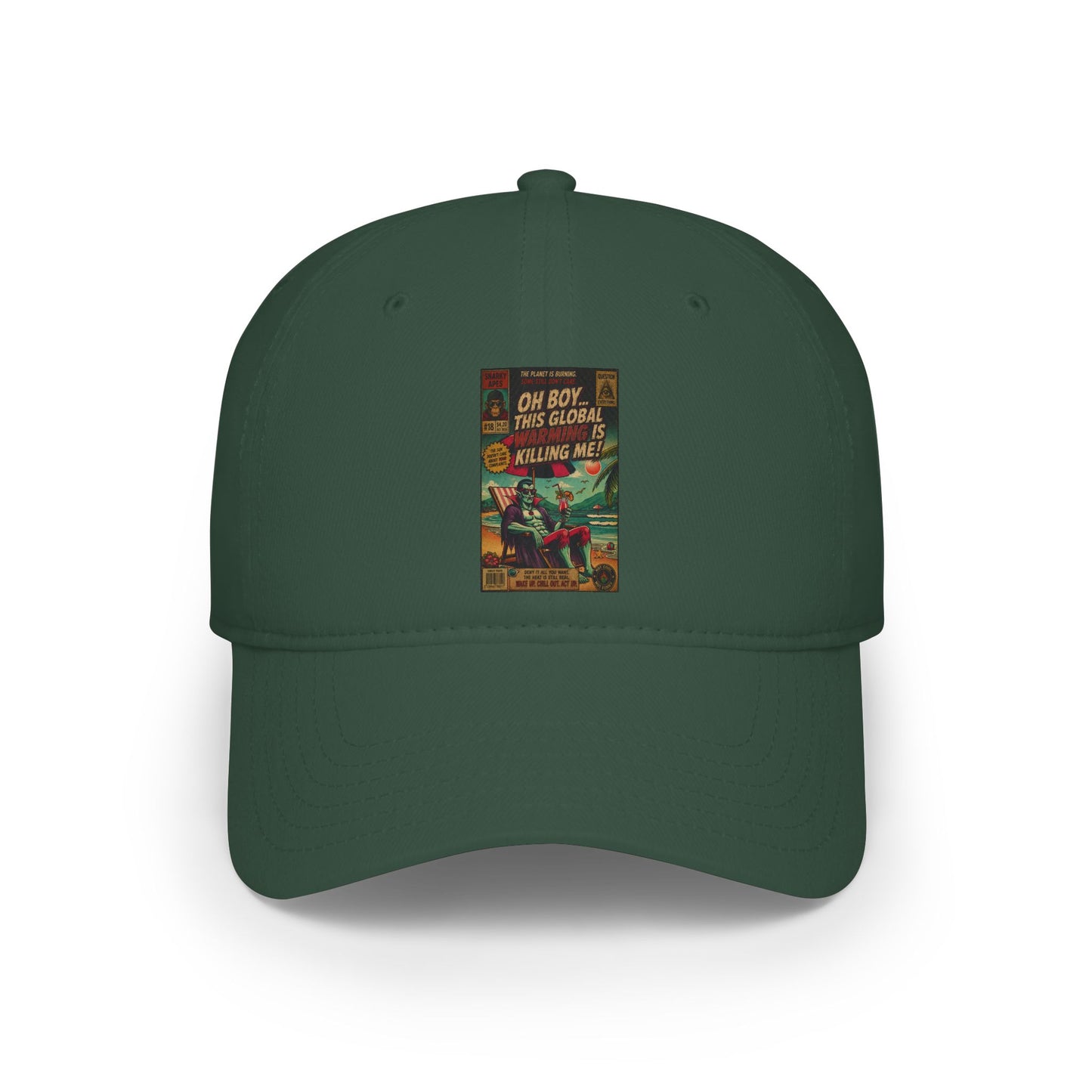 Vintage Creature Feature Baseball Cap — "Oh Boy! His Growl is KILLING ME!" Retro Monster Poster Hat