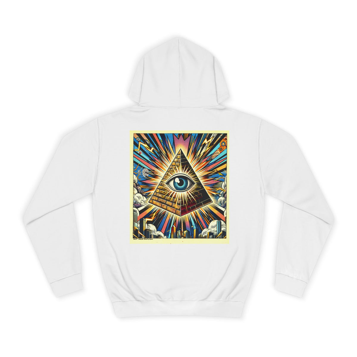 All-Seeing Pyramid Hoodie — Vintage Illuminated Eye Graphic