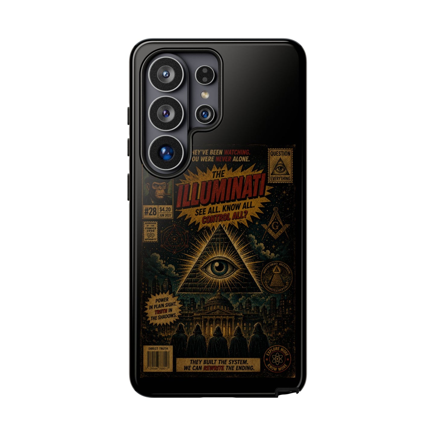 Illuminati Vintage Eye Phone Case — Occult Conspiracy Graphic iPhone Cover