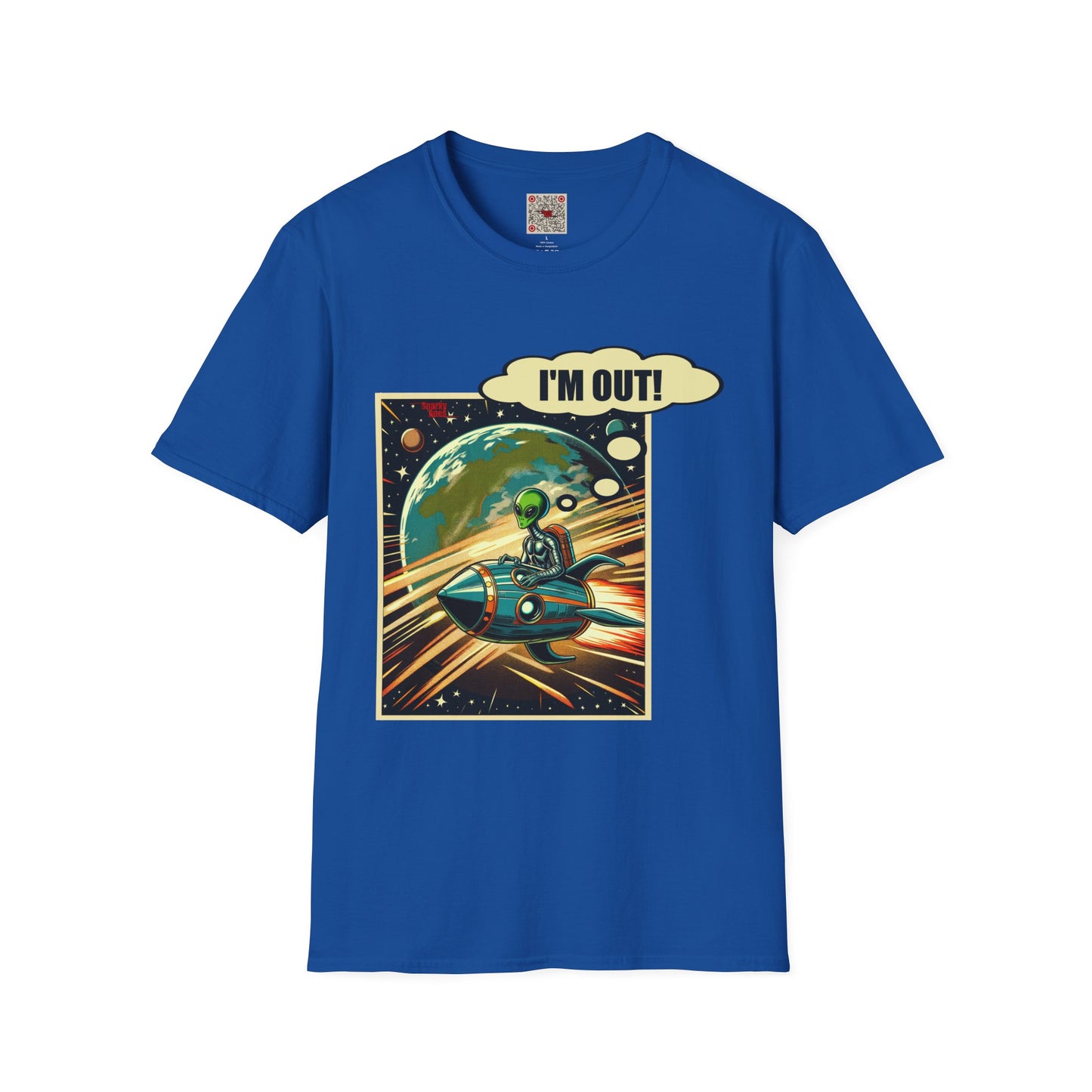 I'm Out! Alien Spaceship Graphic T-Shirt — Retro Space Comic Tee