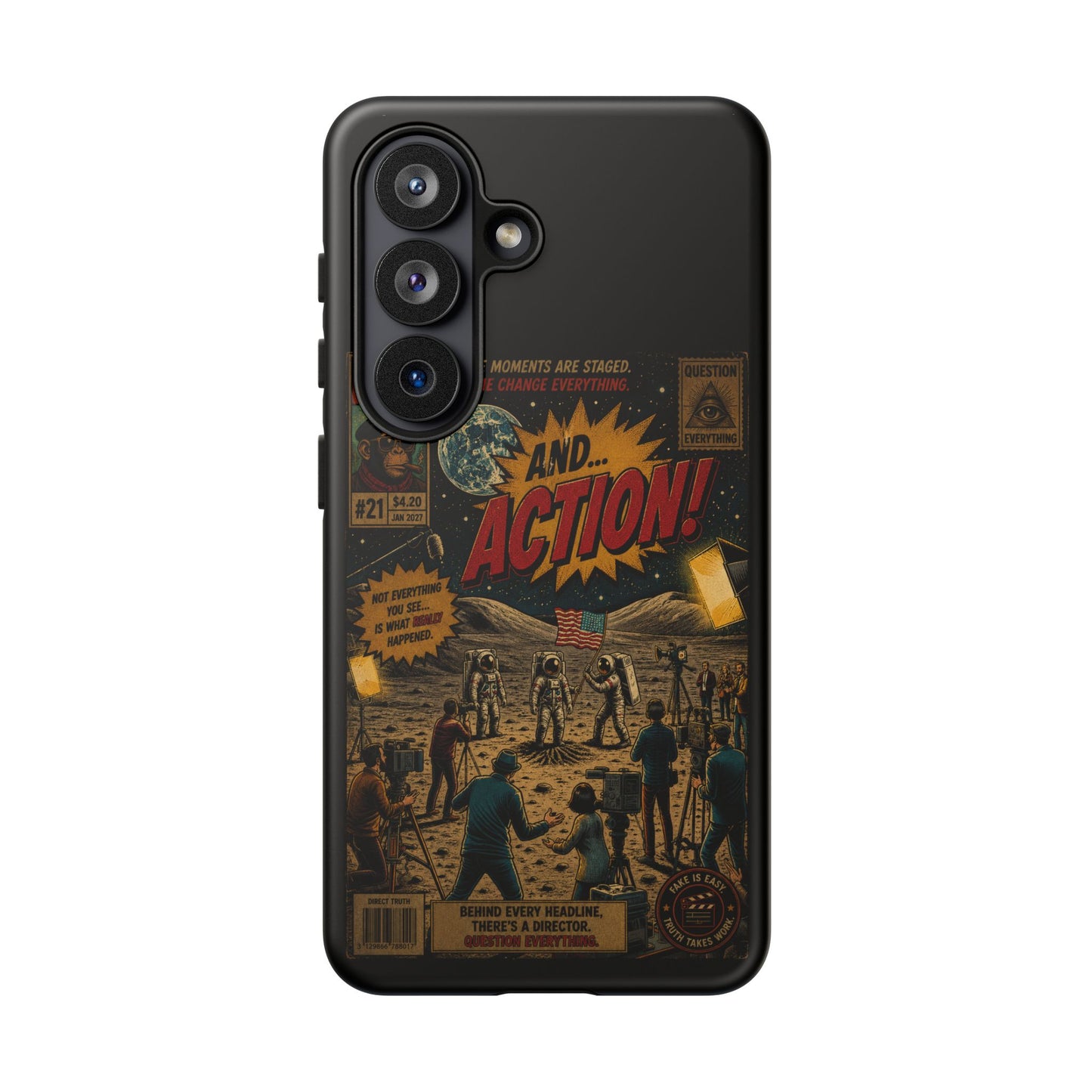Retro Sci‑Fi 'And... Action!' Phone Case
