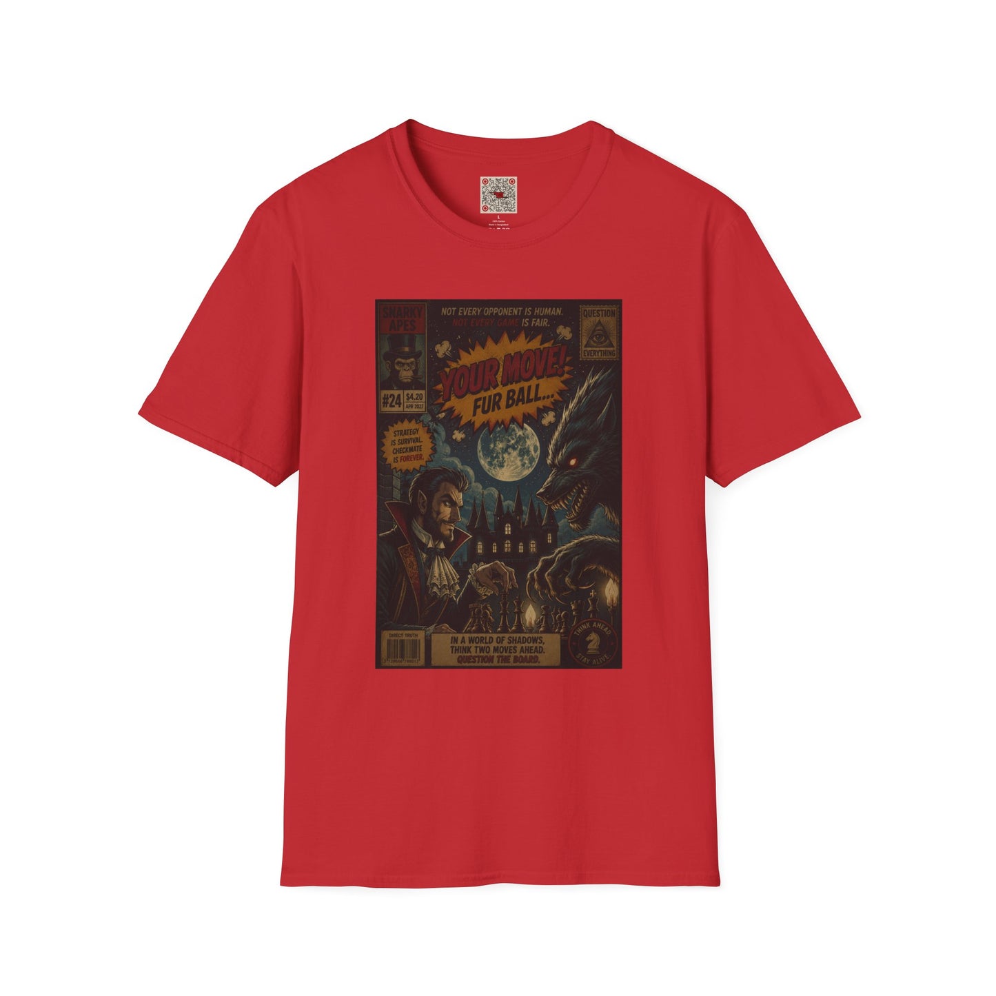 Retro Sci‑Fi Movie Poster T-Shirt — "Your Movie: Fur Ball" Graphic Tee