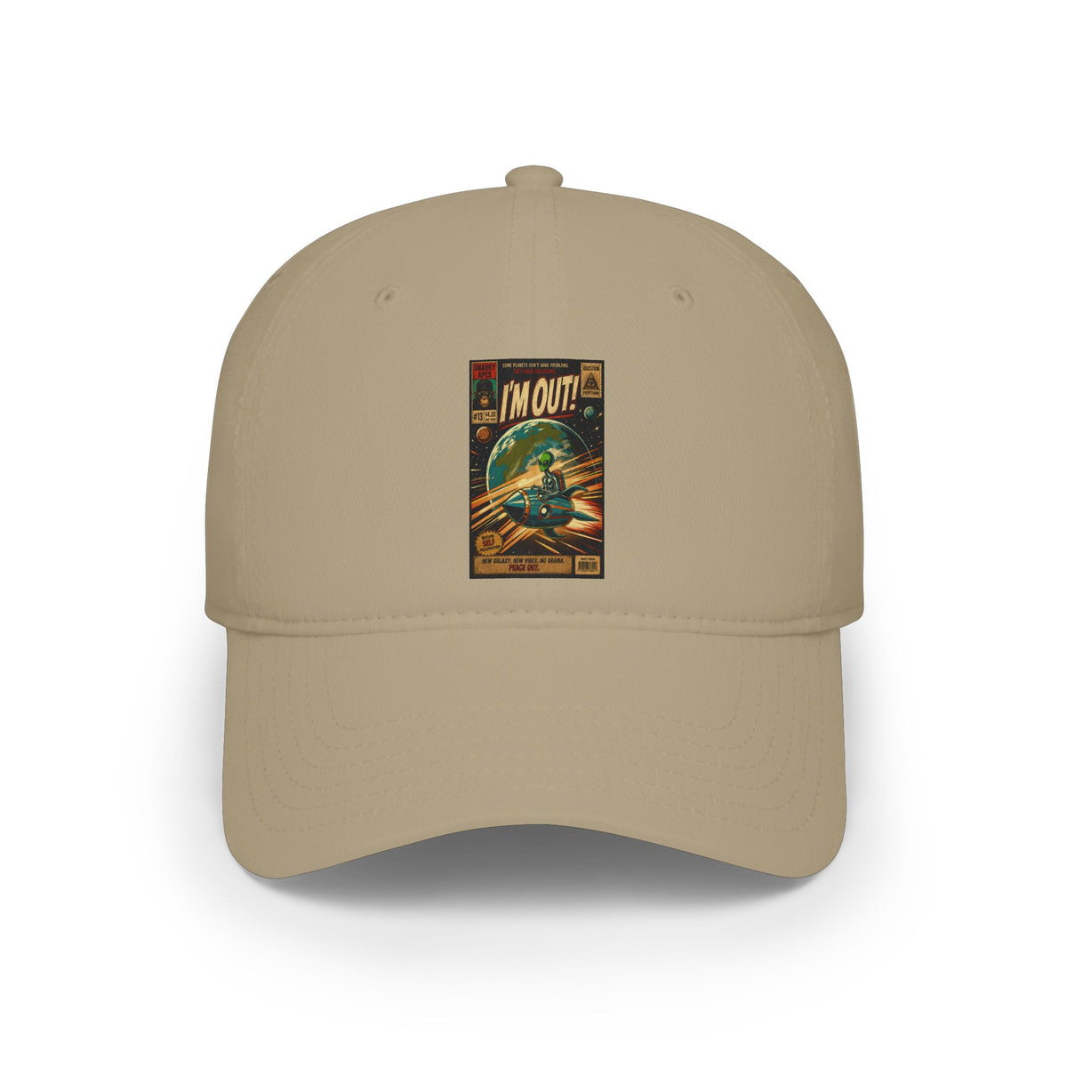 Retro Sci‑Fi "I'M OUT" Baseball Cap
