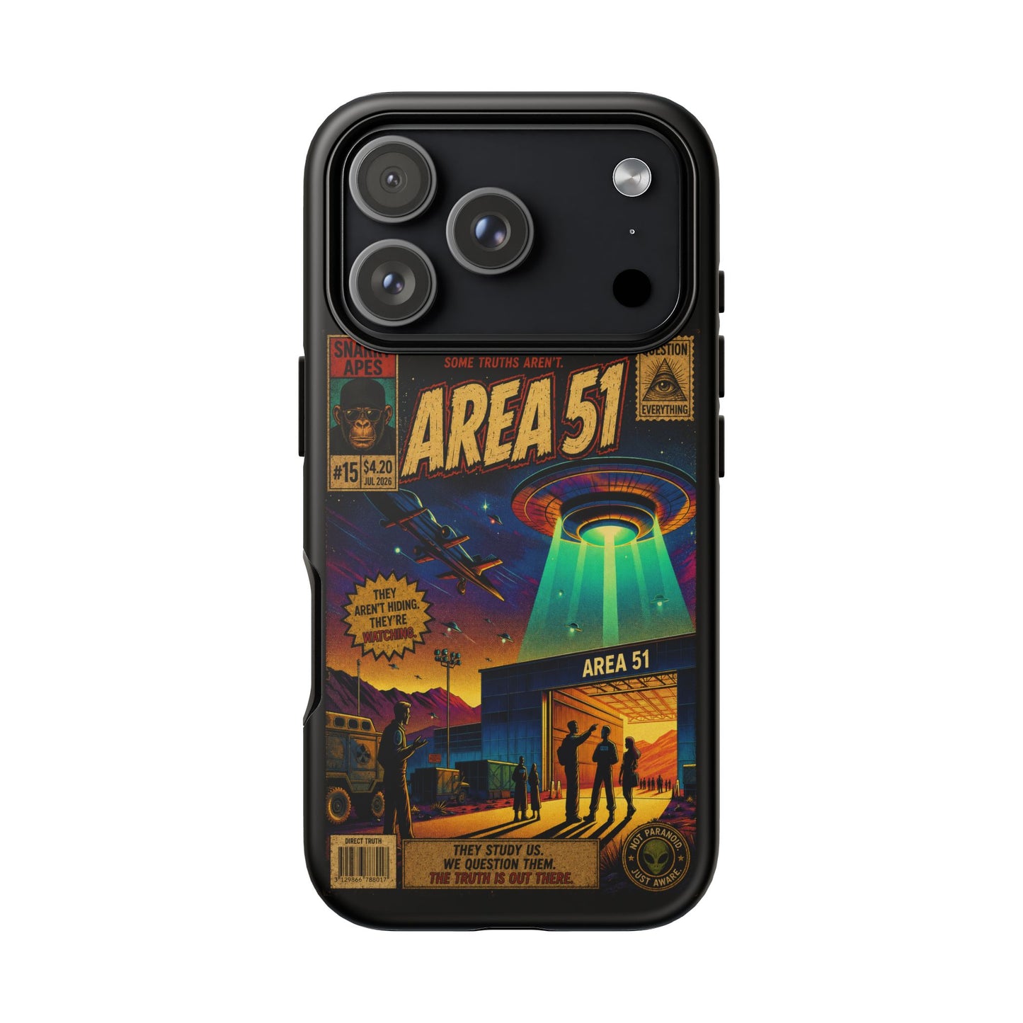 Area 51 Retro UFO Phone Case