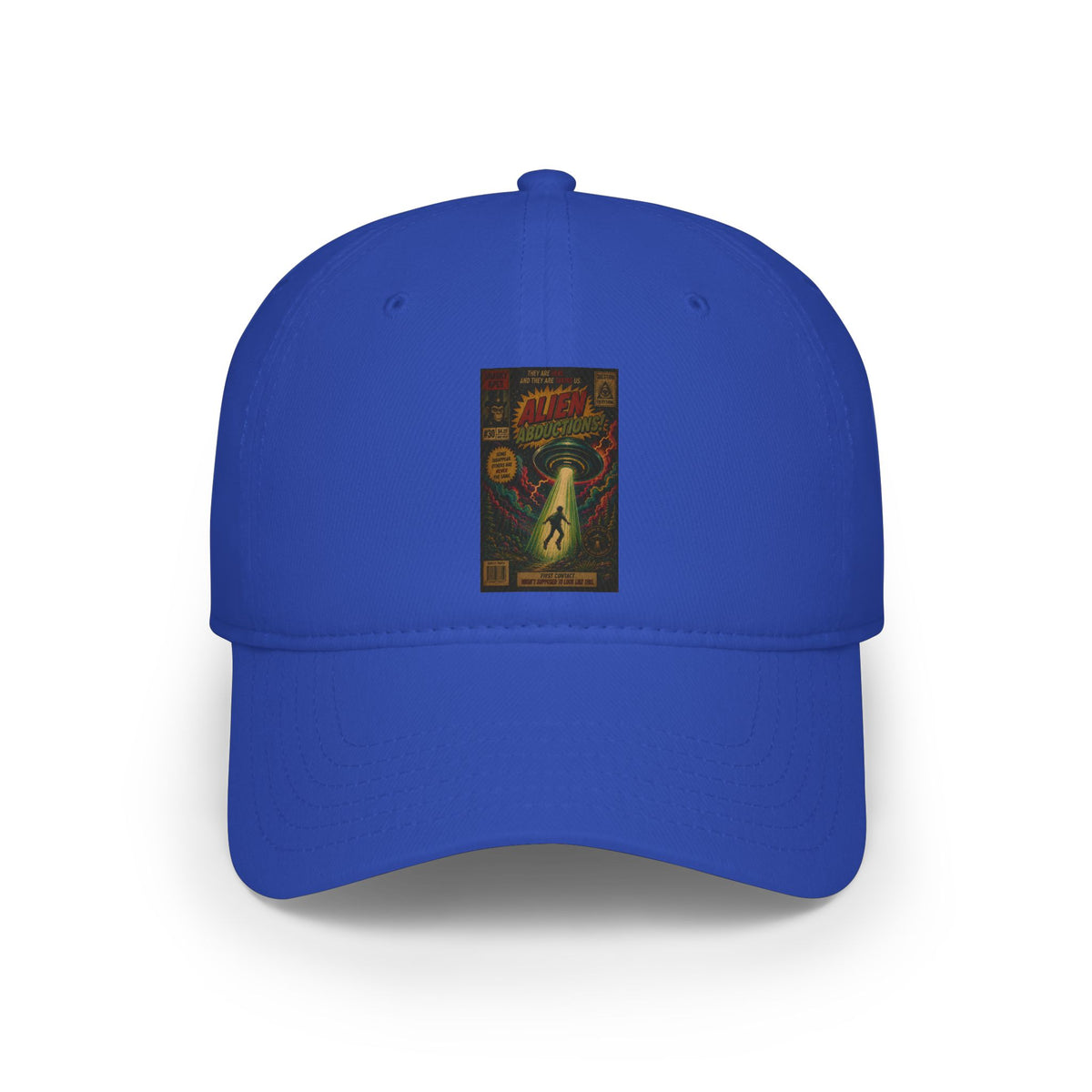 Retro Sci‑Fi Alien Abduction Cap — Vintage Poster Baseball Hat