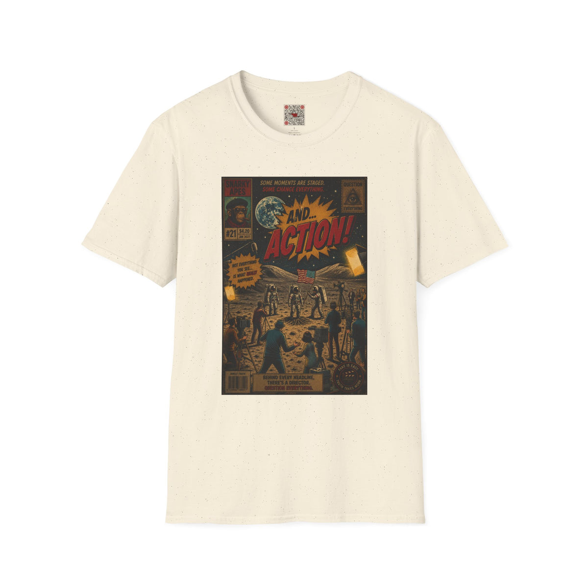 Retro Comic '...And Action!' Graphic T-Shirt