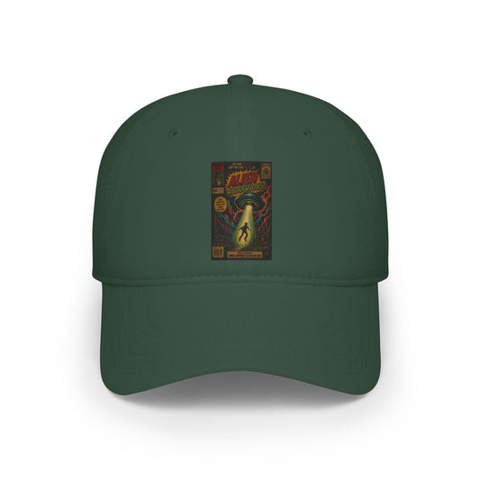 Retro Sci‑Fi Alien Abduction Cap — Vintage Poster Baseball Hat