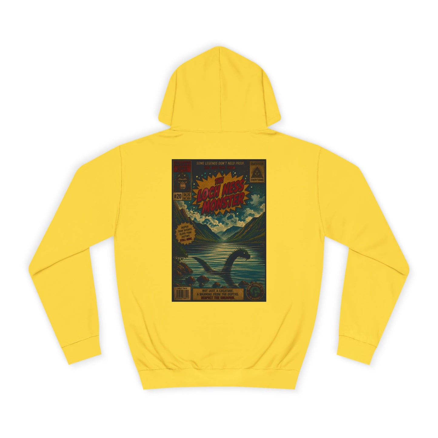 Vintage Adventure Hoodie — Retro Sea Monster Poster Graphic