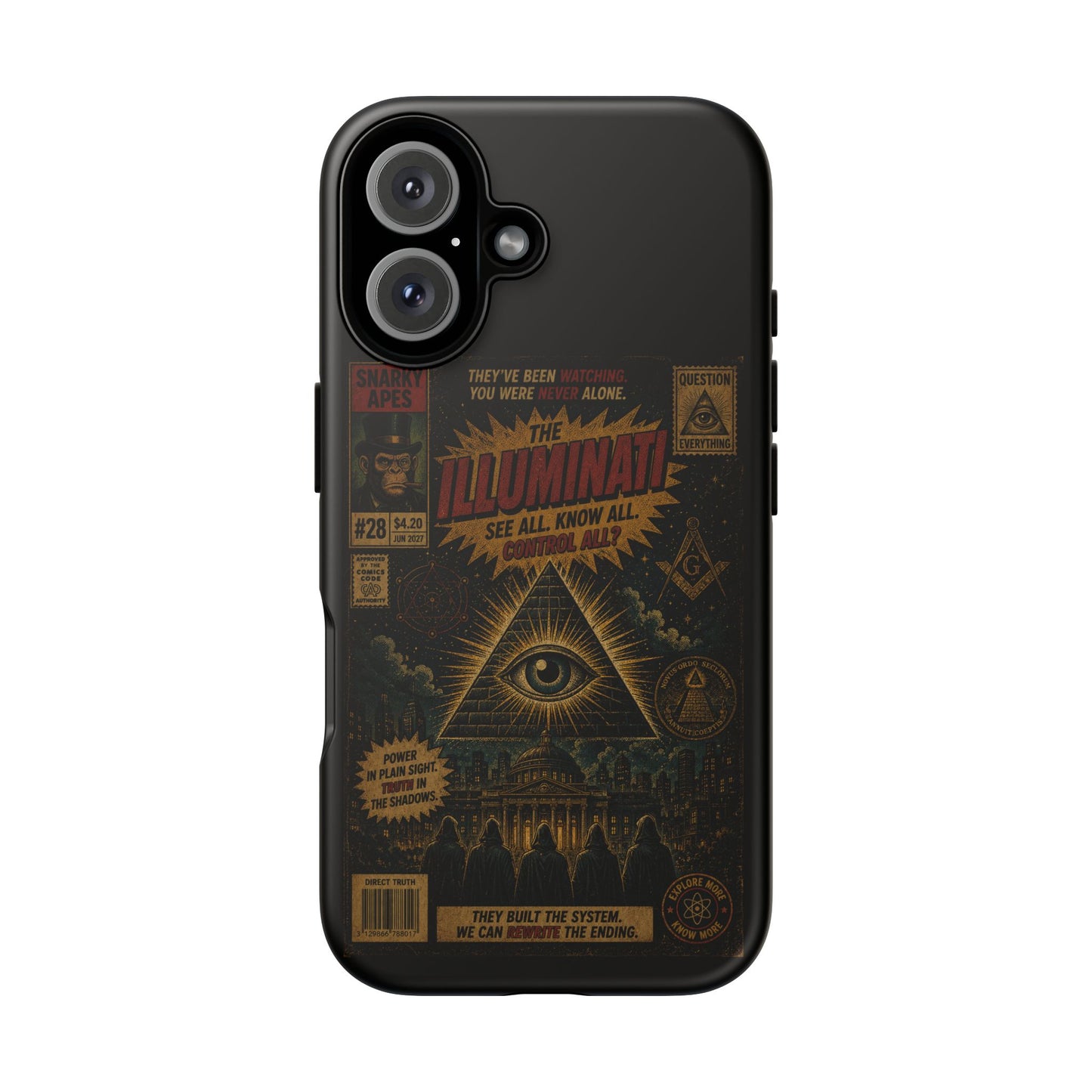 Illuminati Vintage Eye Phone Case — Occult Conspiracy Graphic iPhone Cover