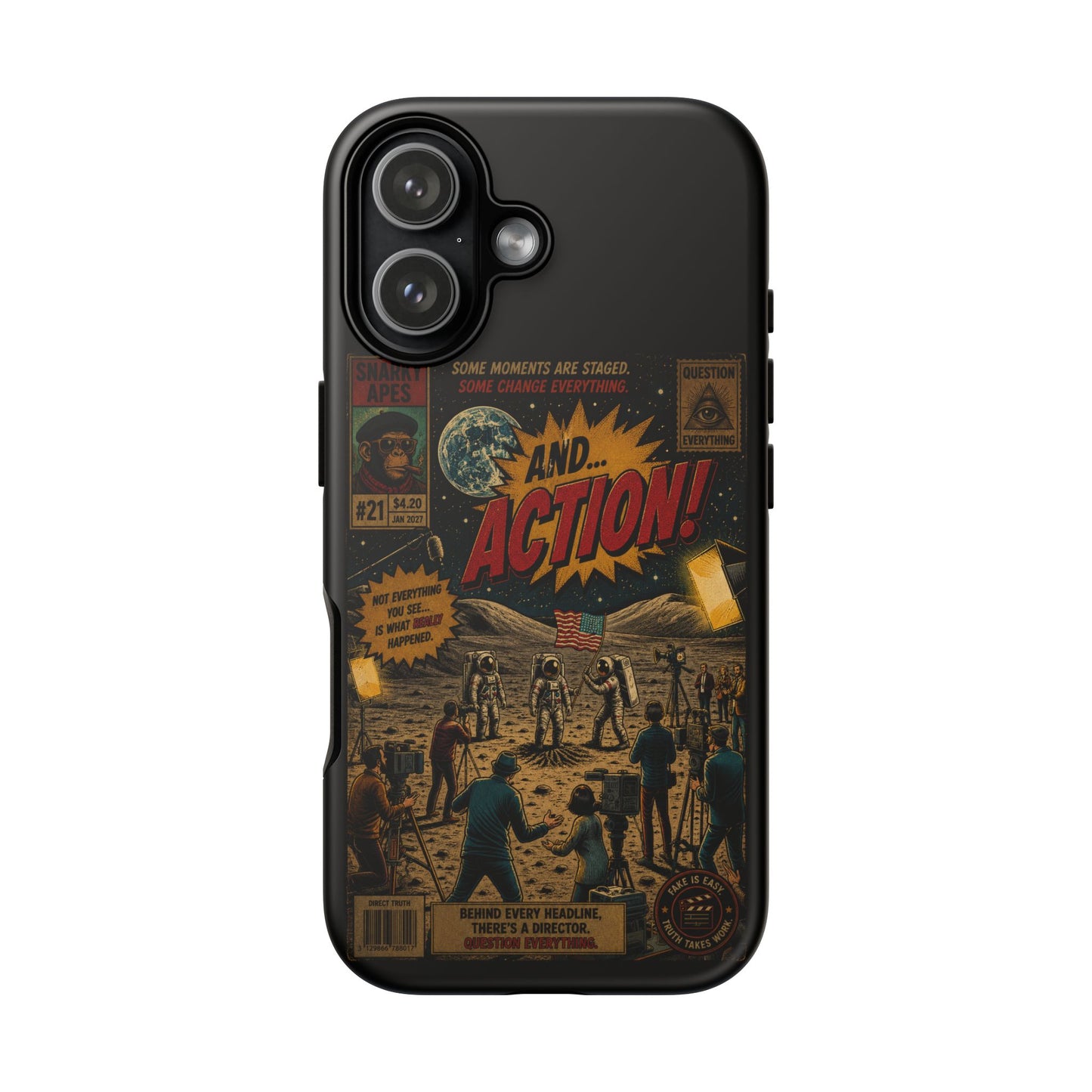 Retro Sci‑Fi 'And... Action!' Phone Case