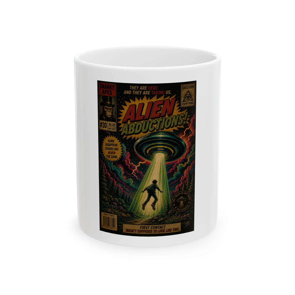 Alien Abductions Vintage Comic Ceramic Mug (11oz & 15oz)